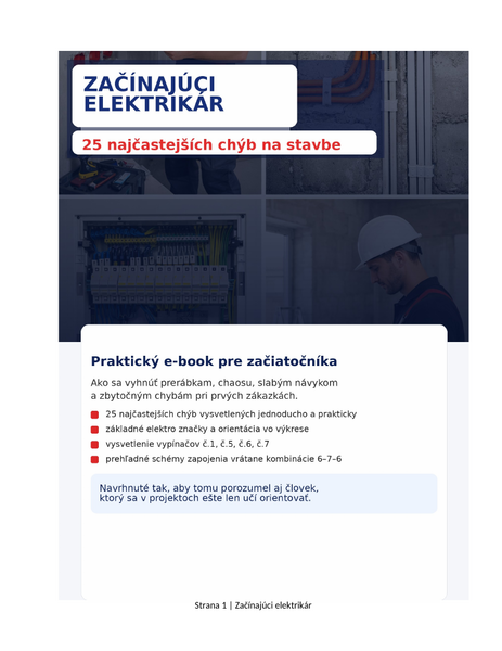 Začínajúci elektrikár